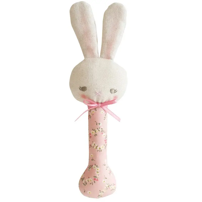 Alimrose - Bunny Stick Rattle - Posy Heart 1