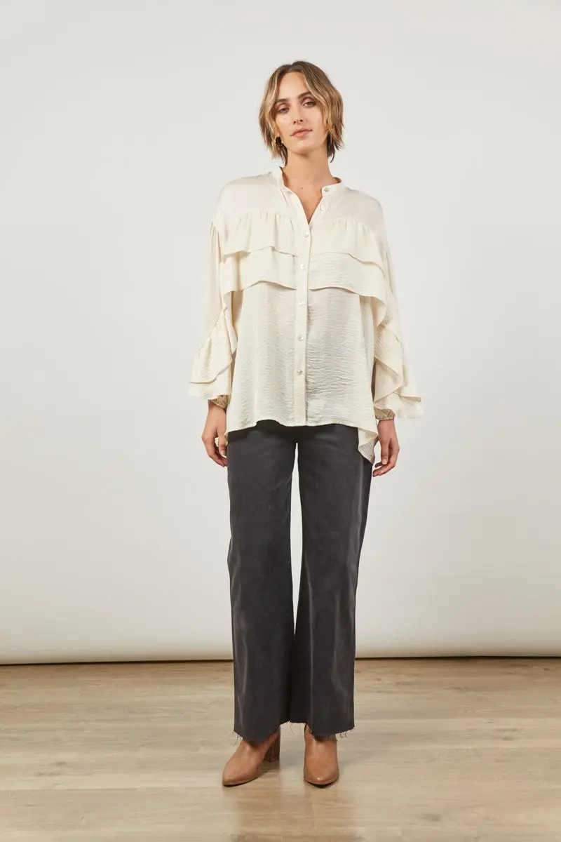 Isle Of Mine - Romance Ruffle Blouse - Creme 1