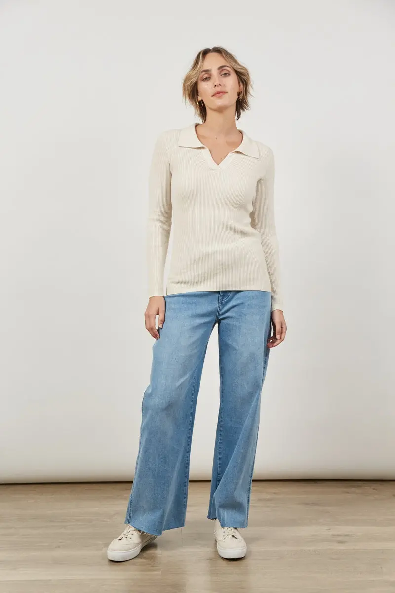 Isle Of Mine - Cosmo Knit Top - Creme 1