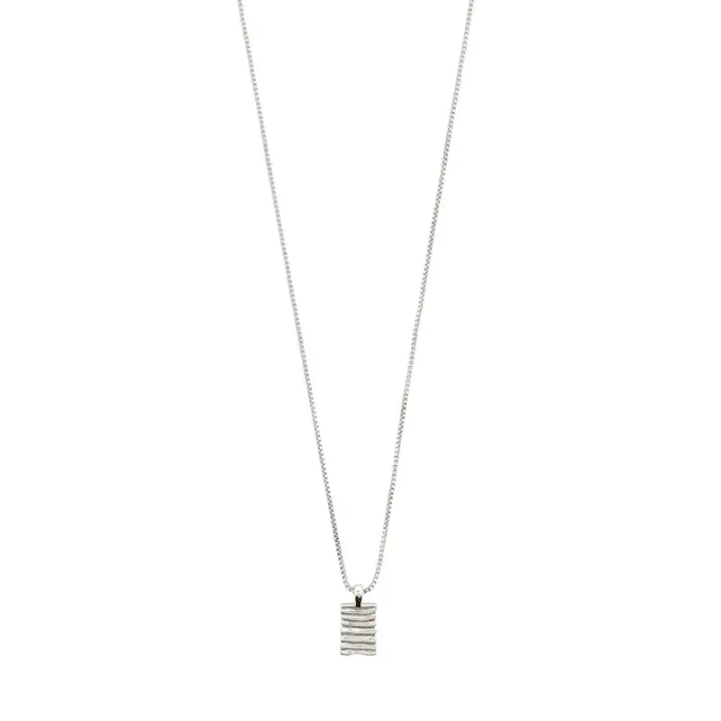 Pilgrim - Jemma Square Necklace - Silver Plated 1