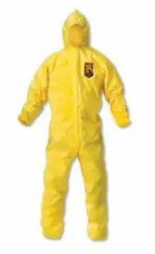 Kimberly-Clark Professional Kleenguard* A70 Chemical Splash Protection Coveralls, Yellow, Hood 1