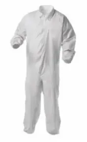 Kimberly-Clark Professional Kleenguardtm A35 Coveralls,White, 2X-Large, Elastic Wrists And Ankles, Zip Front 1