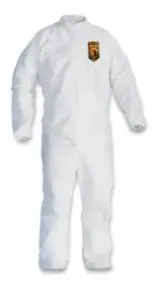 Kleenguardtm A45 Breathable Liquid & Particle Protection Elastic Wrist/Ankle Coveralls, White, 3Xl, Fr Zipper 1