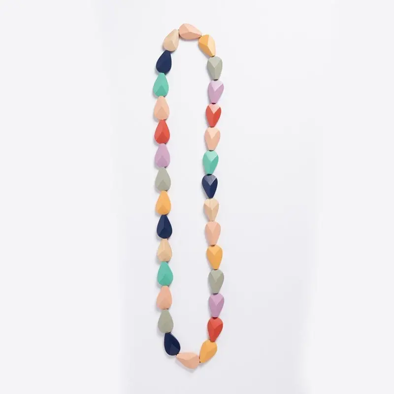 Rare Rabbit - Koala Faceted Long Necklace - Multi / Mint 1