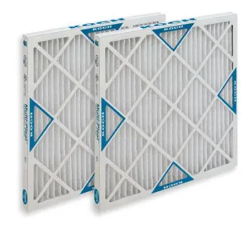 Koch Filter 102-714-004 Multi-Pleat Green 13  1" High Capacity  Merv 13 Pleated Panel Filter Size 14" X25" X1" 1