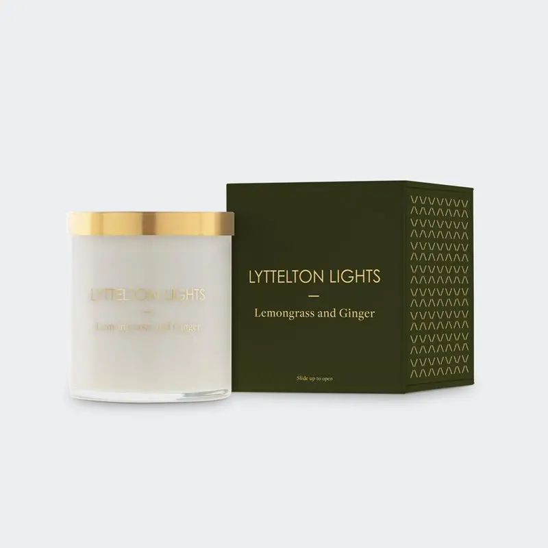 Lyttelton Lights - Medium Candle - Lemongrass & Ginger 1