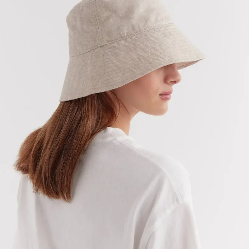Assembly Label - Linen Bucket Hat - Oat 1