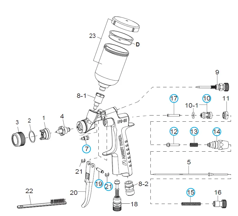 Fluid Adj. Guide Set | Part Reference 14 1