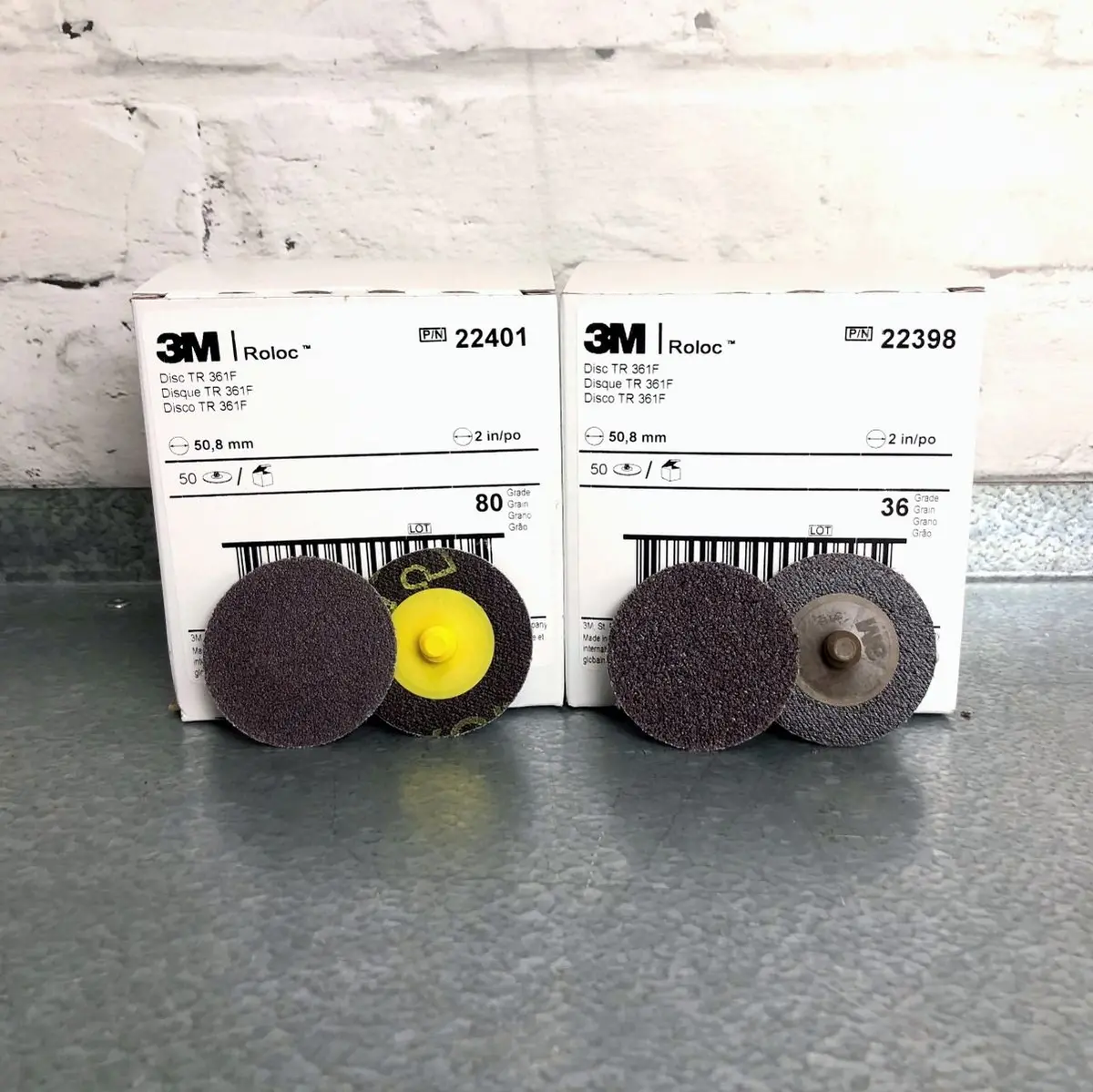 3M Roloc Disc Tr 361F 36-80 Grit (50Mm) 1