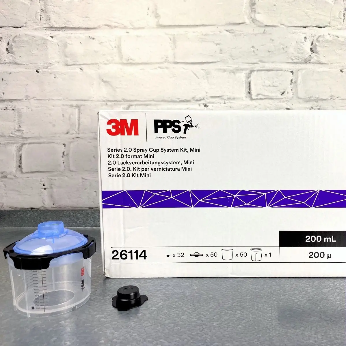 3M Pps 2 Pk50 Mini 200Ml 200 Micron Filter Lids & Liners 1