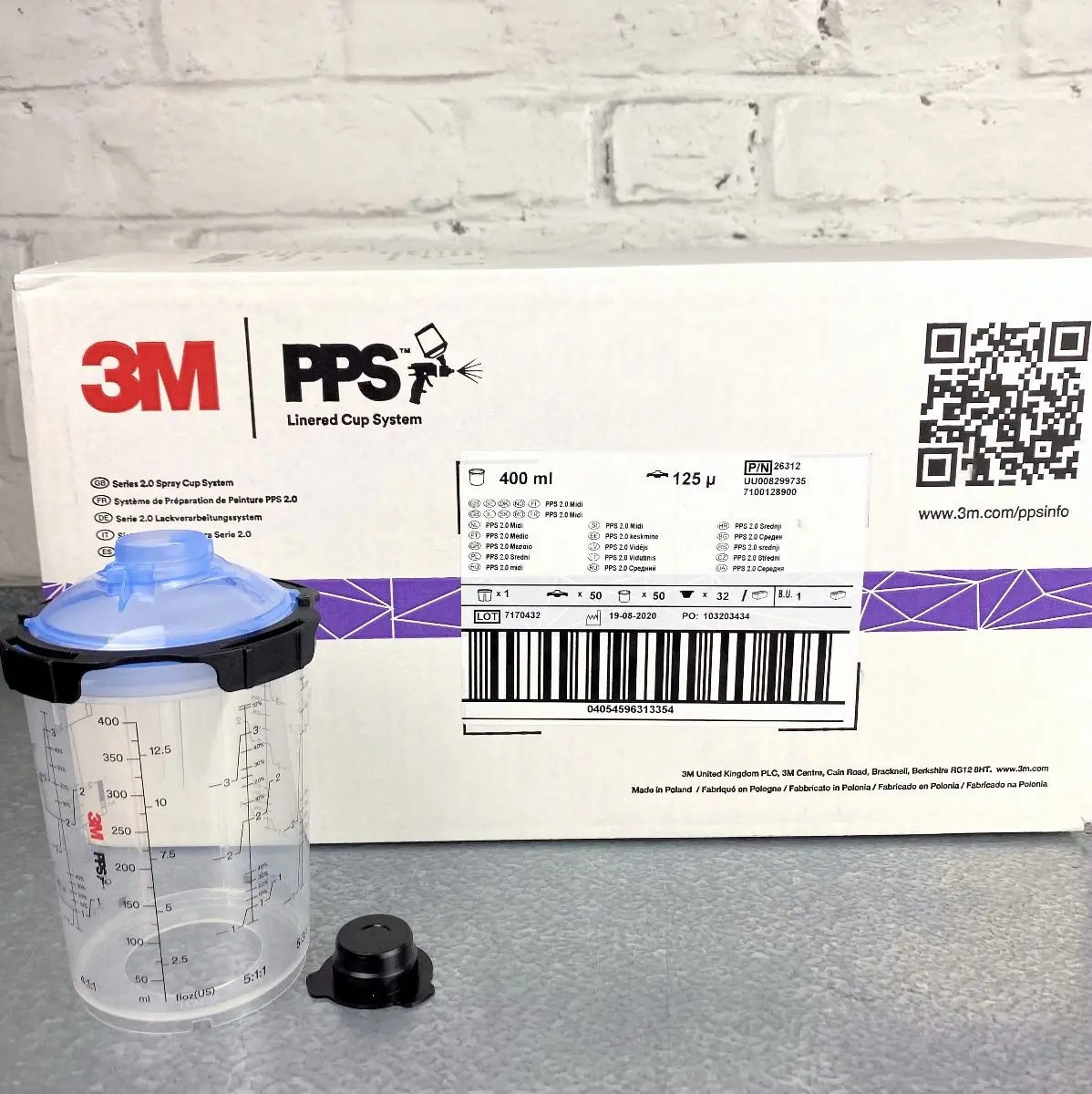 3M Pps 2 Pk50 Midi 400Ml 125 Micron Filter Lids & Liners 1