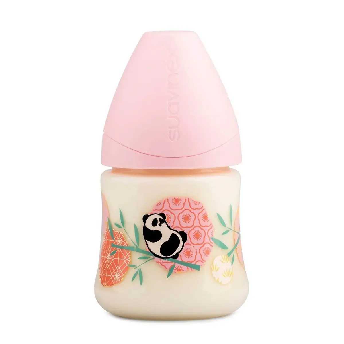 Mamadera Anatomica Latex 150 Ml 0-6M Panda Rosa, Suavinex 1