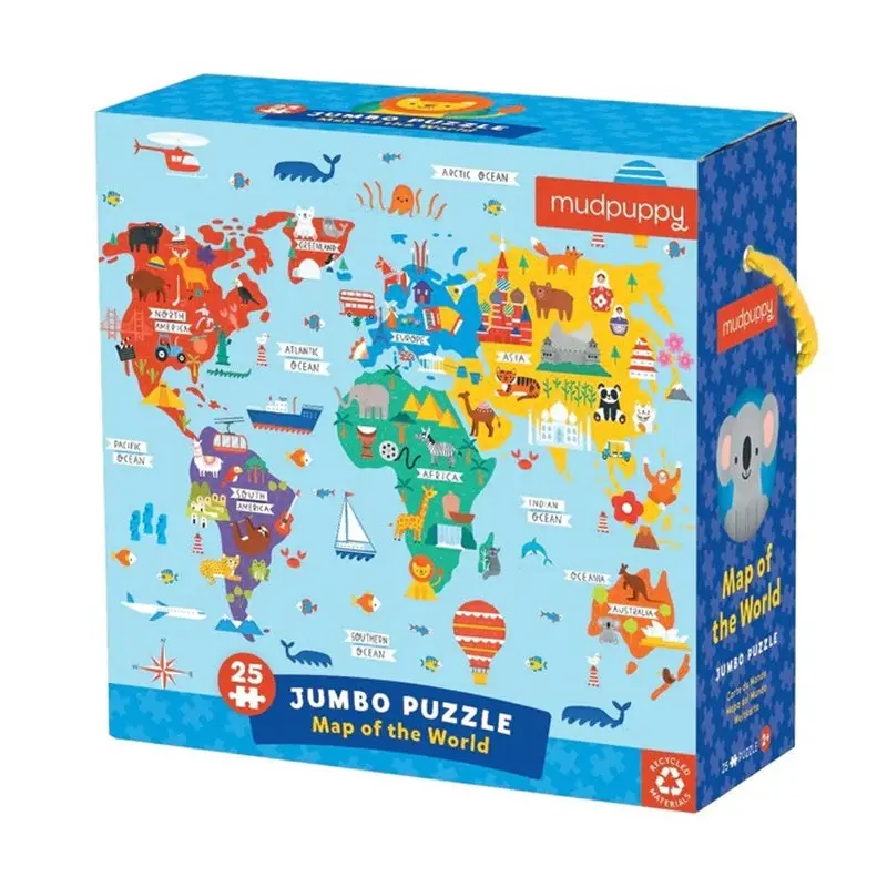 Mudpuppy - Map Of The World Jumbo Puzzle 1