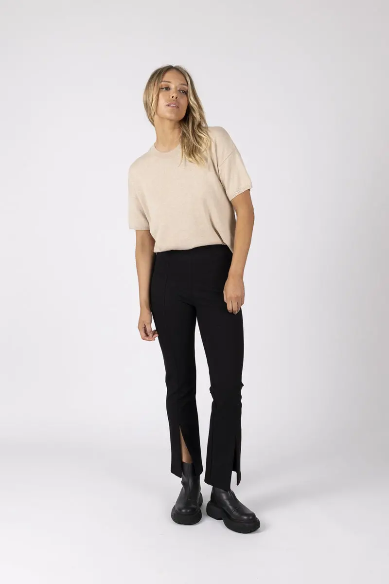 Marlow - Edit Knit Tee - Alabaster 3