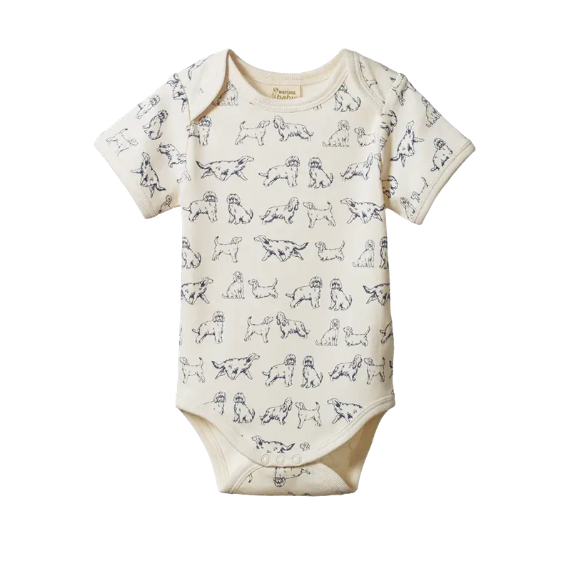 Nature Baby - Short Sleeve Body Suit - Dog Days Print 1