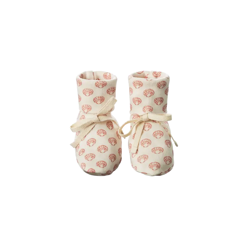 Nature Baby - Cotton Booties - Scallop Shell 1