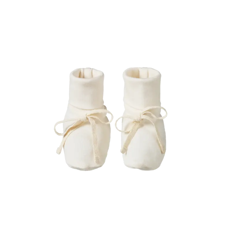 Nature Baby - Cotton Booties - Natural 1
