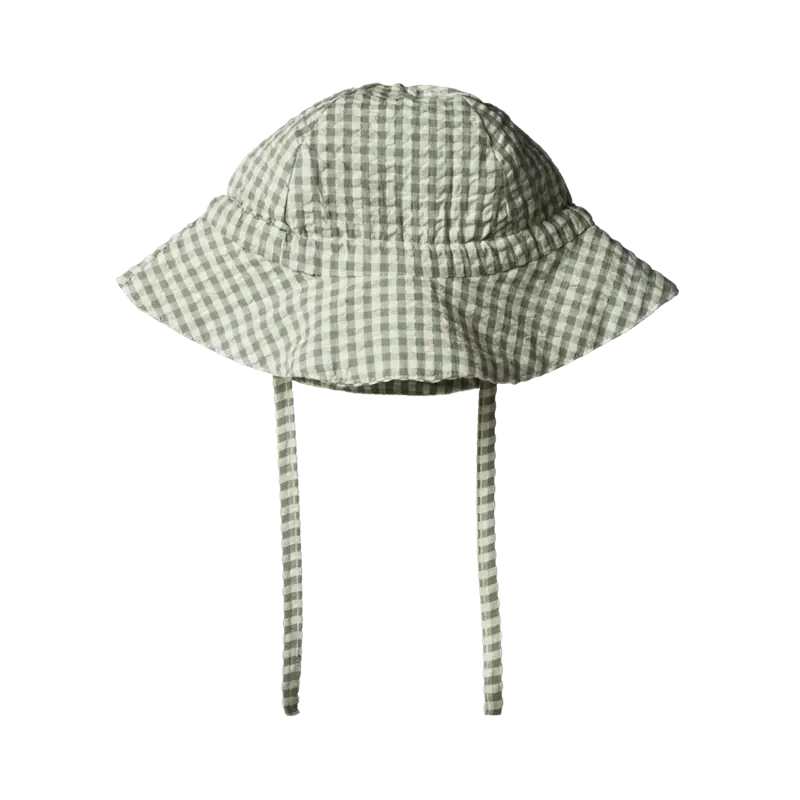 Nature Baby - Gingham Sunhat - Lagoon Check 1