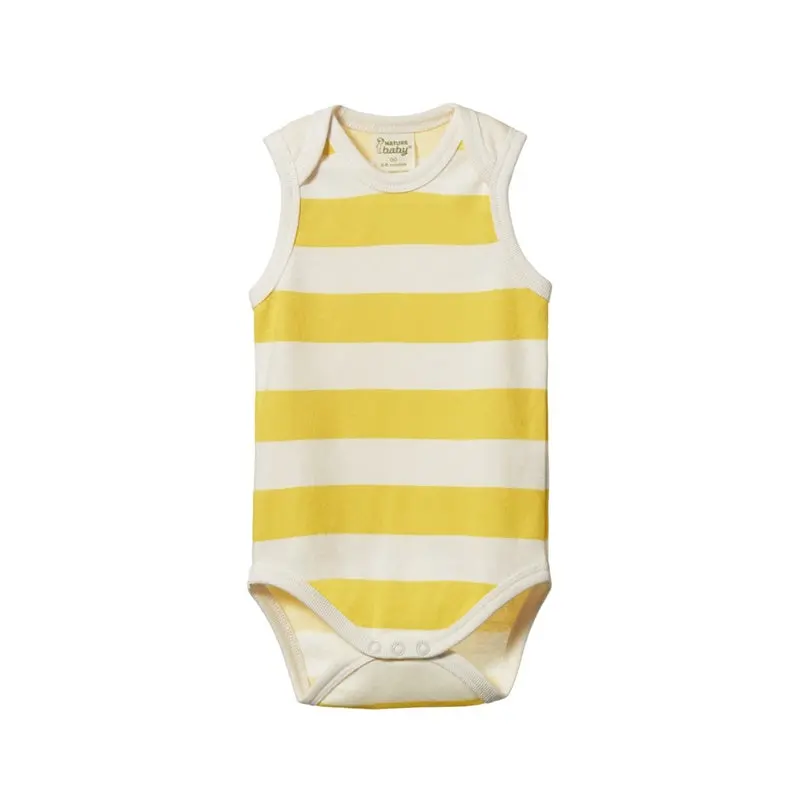 Nature Baby - Singlet Suit - Bold Sunny Stripe 1