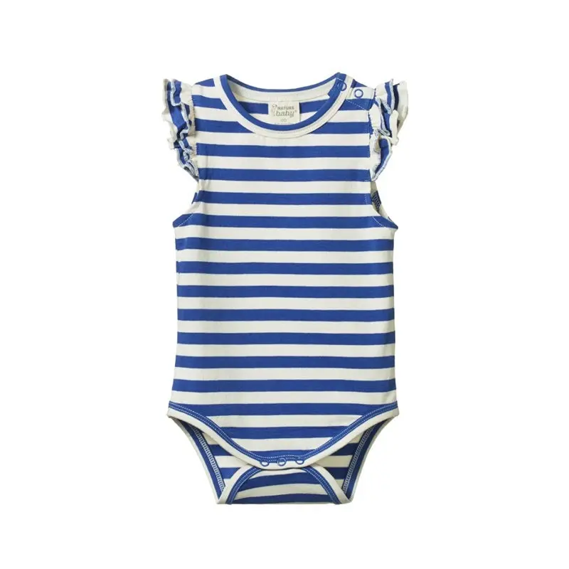Nature Baby - Fleur Bodysuit - Sea Stripe 1