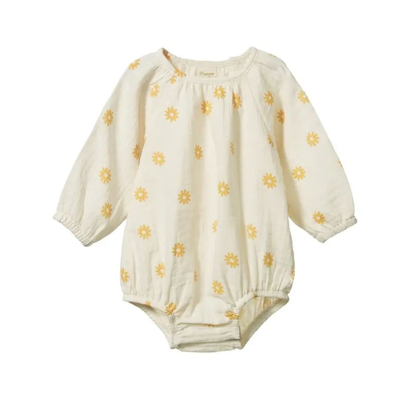 Nature Baby - Meadow Bodysuit - Natural Chamomile Print 1