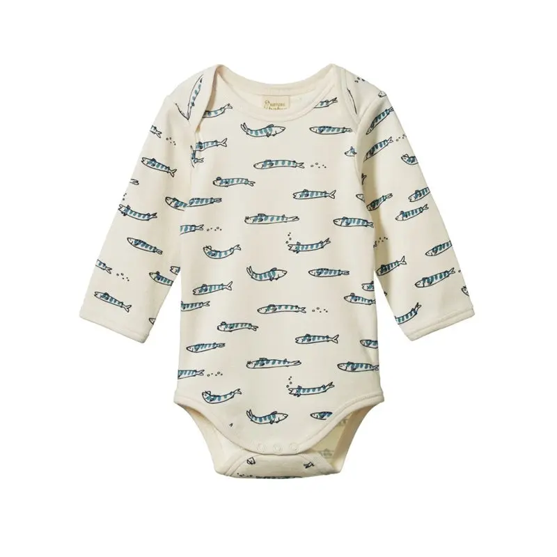 Nature Baby - Long Sleeve Body Suit - South Seas Print 1