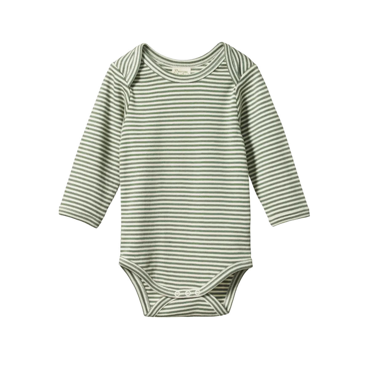 Nature Baby - Long Sleeve Bodysuit - Nettle Stripe 1
