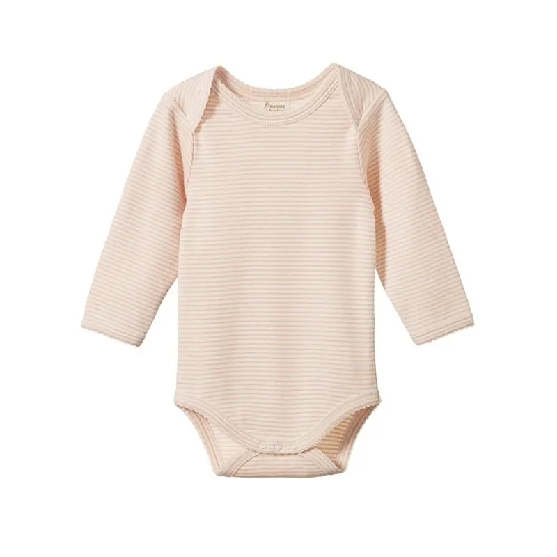 Nature Baby - L/S Bodysuit - Rose Dust Pin Stripe 1