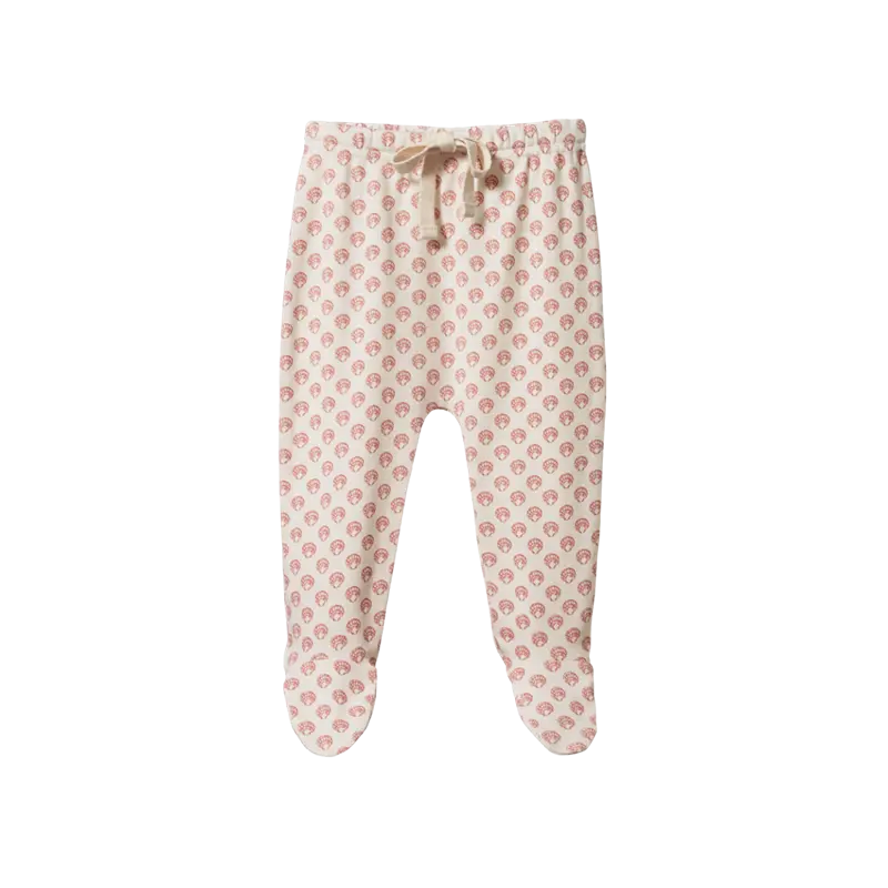 Nature Baby - Cotton Footed Rompers - Scallop Shell Print 1