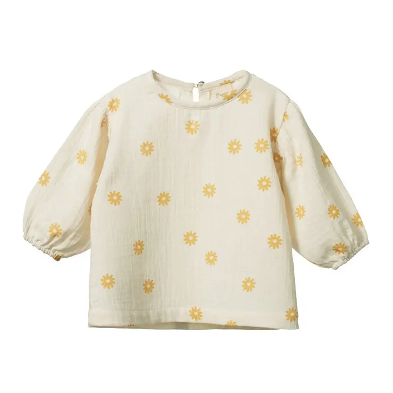Nature Baby - Elodie Blouse - Chamomile Natural Print 1