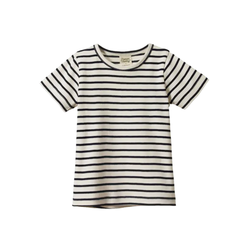 Nature Baby - River Tee - Navy Sailor Stripe 1