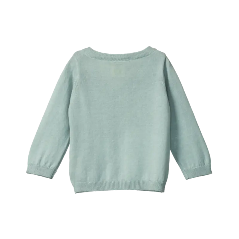 Nature Baby - Light Cotton Knit Cardigan - Mist 2