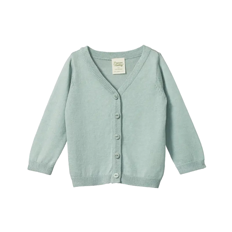 Nature Baby - Light Cotton Knit Cardigan - Mist 1