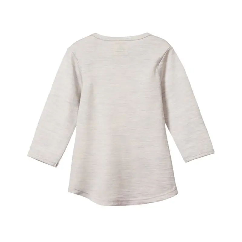 Nature Baby - Merino Essential Tee - Light Grey Marl 2