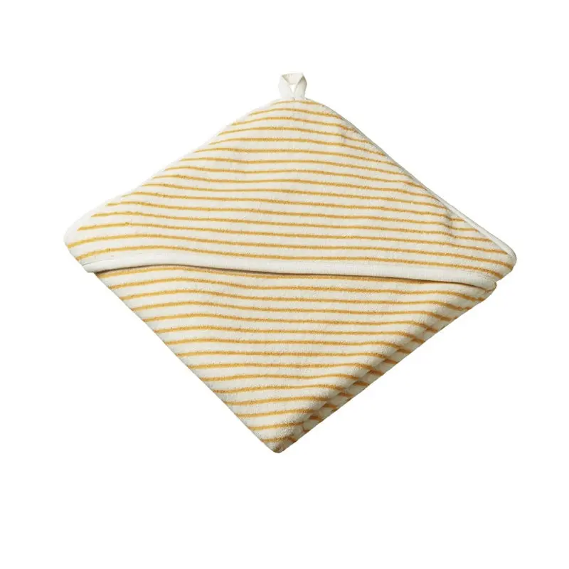 Nature Baby - Cotton Hooded Bath Towel - Sunshine Sailor Stripe 1