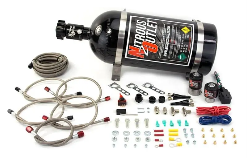 Nitrous Outlet Universal Nitrous Oxide System Kit – Dual-Nozzle, 100Hp Capacity 1