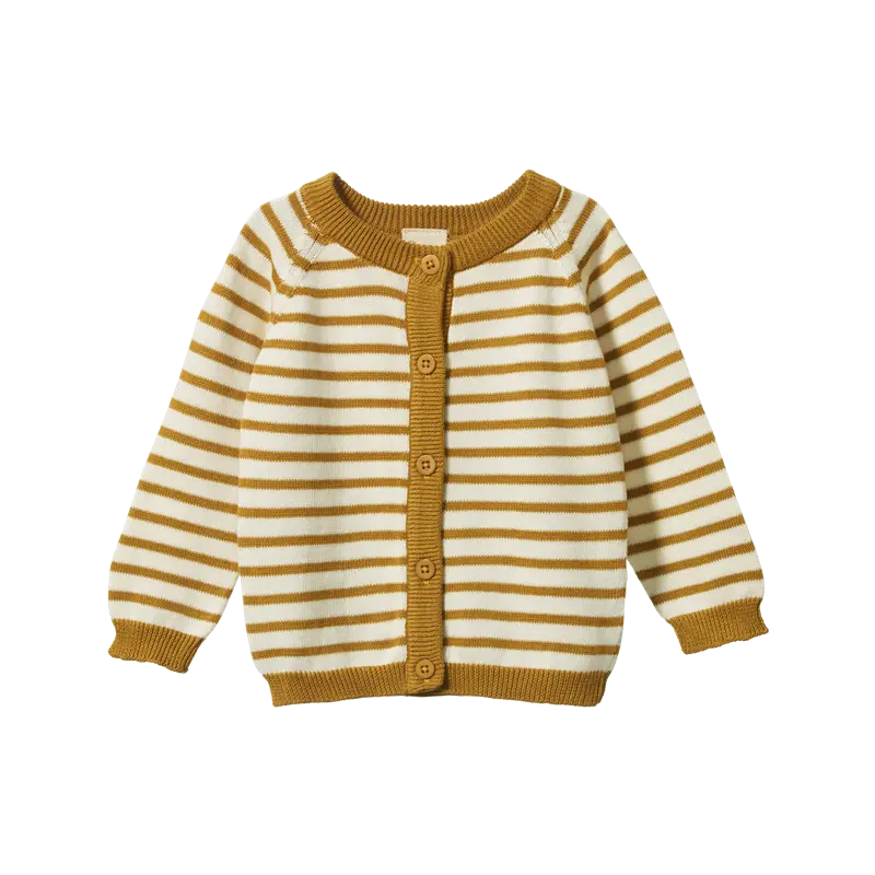 Nature Baby - Piper Cardigan - Palm Sailor Stripe 1