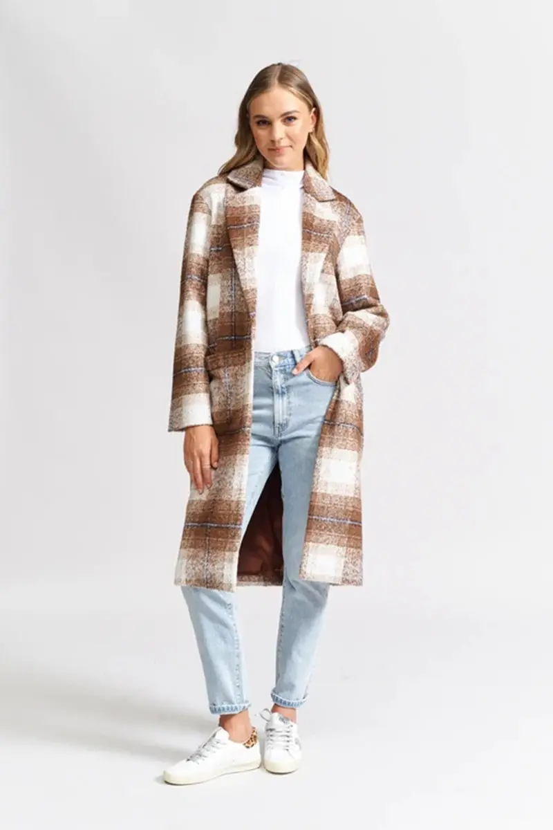 The Others - The Check Coat - Chocolate 1