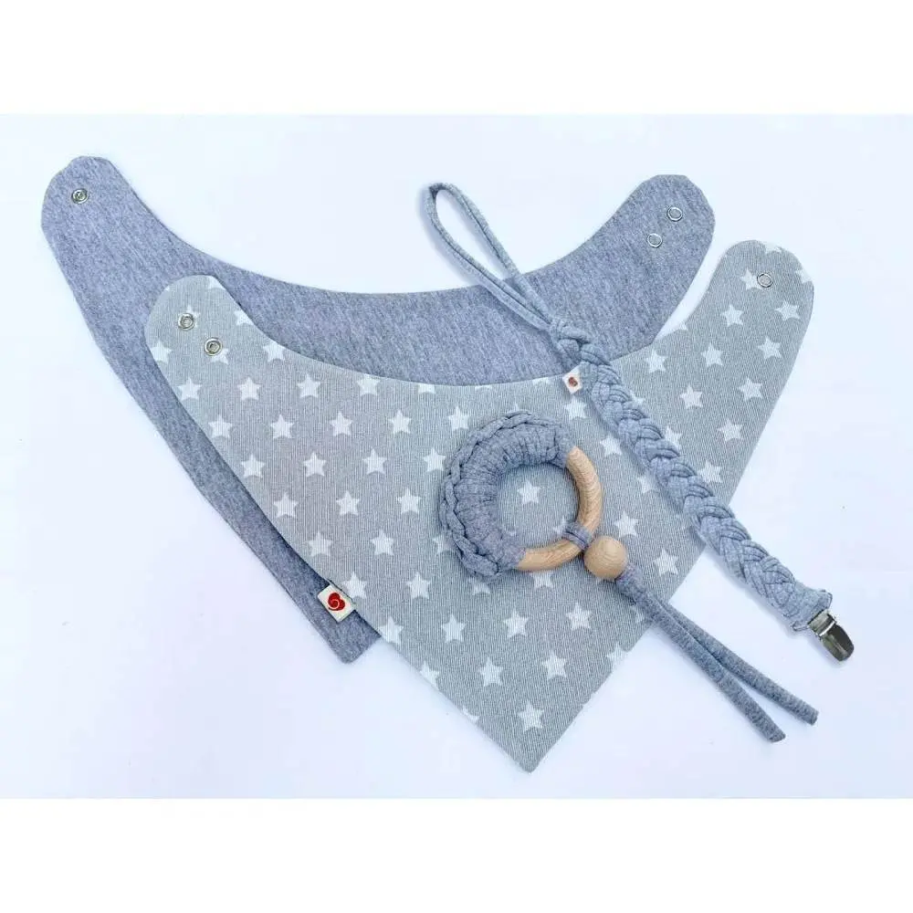 Pack Baby Shower Eco Algodón Niños Gris, Amamantas 1