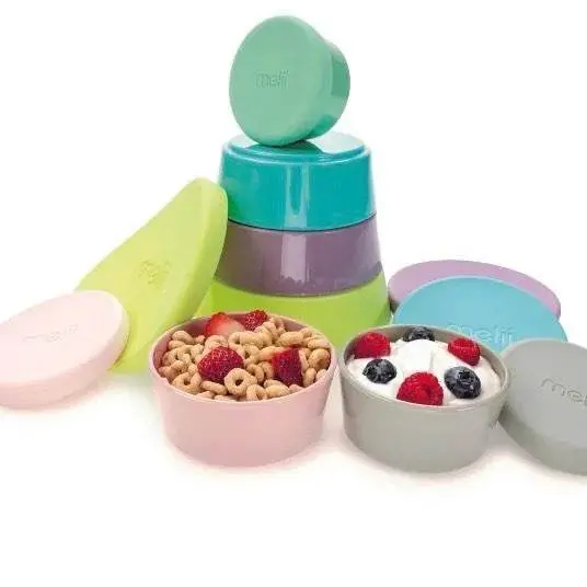 Pack De 6 Contenedores Con Tapa De Silicona, Melii 1