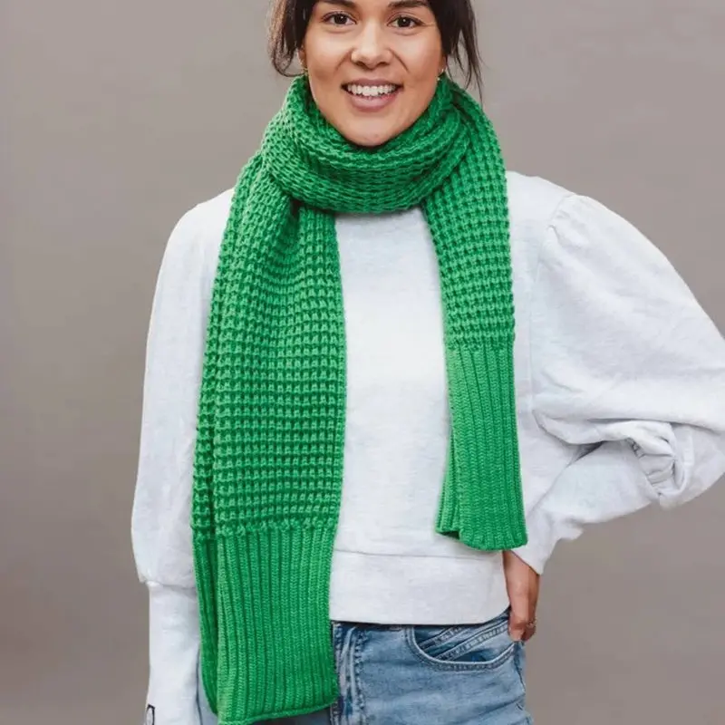 Hello Friday - Pippa Scarf - Green Grey 1
