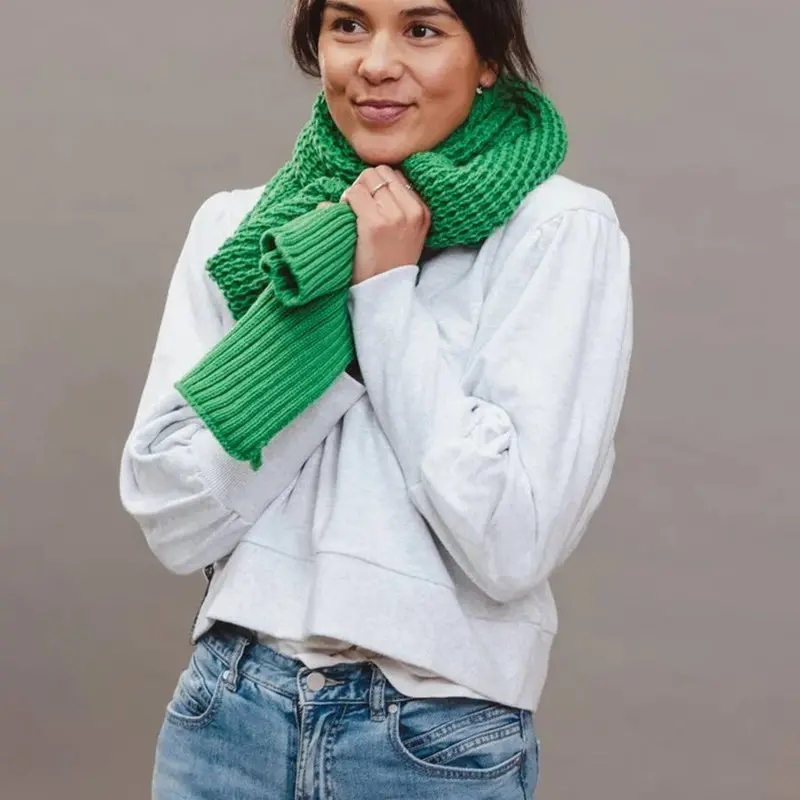 Hello Friday - Pippa Scarf - Green Grey 2