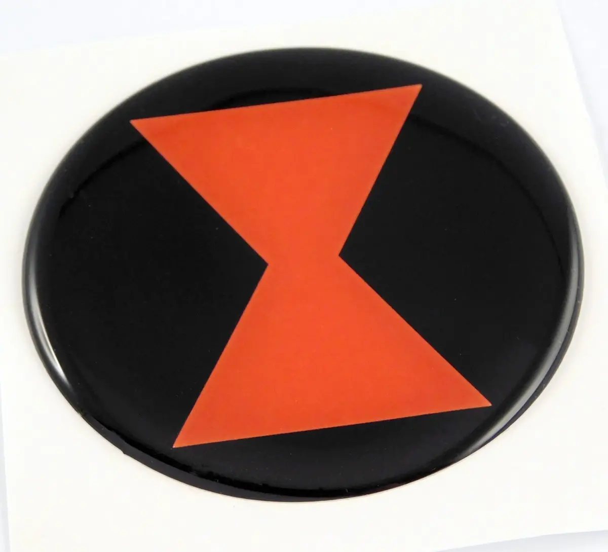 Black Widow Flag Round Domed Decal Emblem Car Bike 2.44" 1