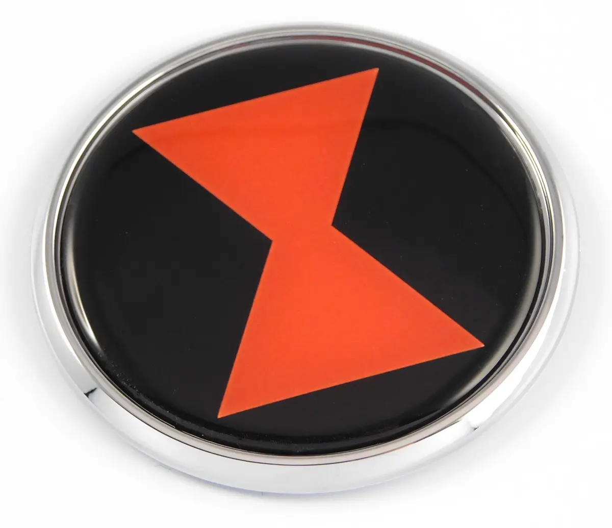 Black Widow Flag Car Chrome Round Emblem Decal 3D Badge 2.75" 1
