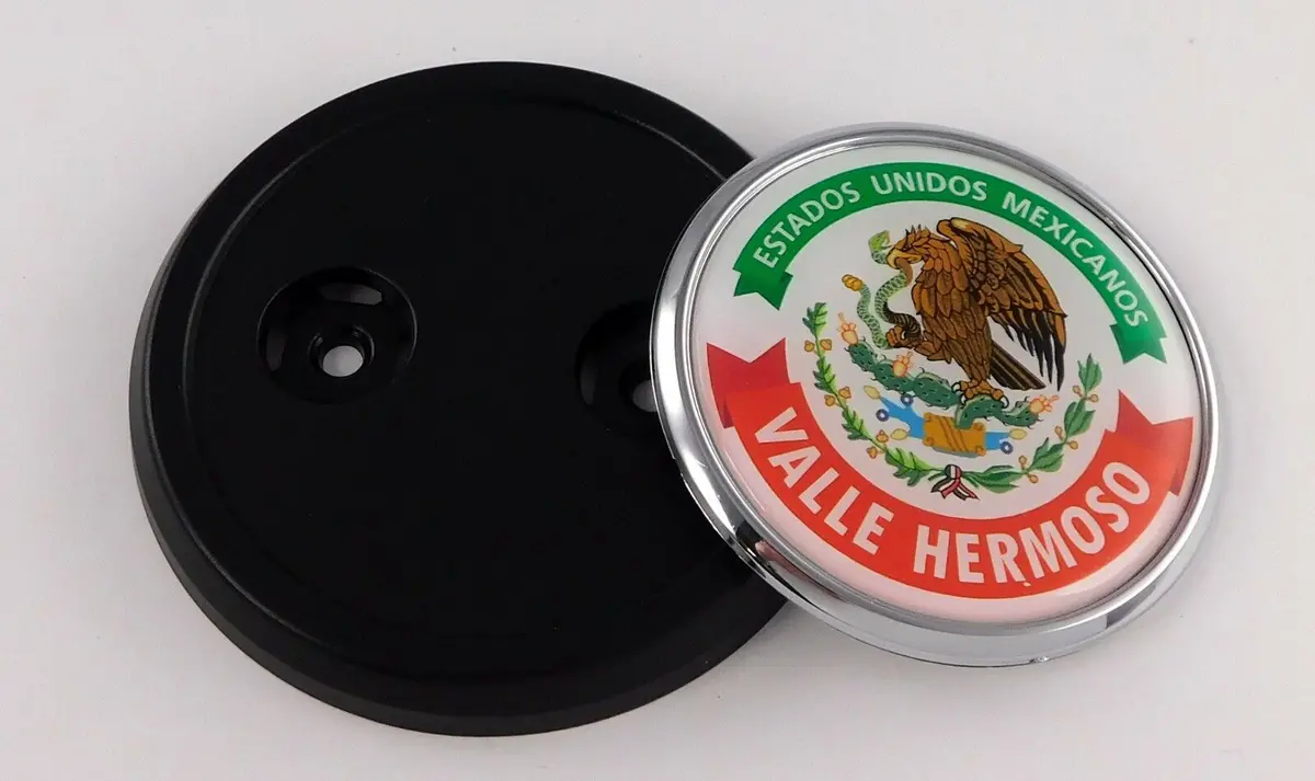 Valle Nermoso Mexico Car Truck Grill Black Badge 3.5" Grille Chrome Emblem 1