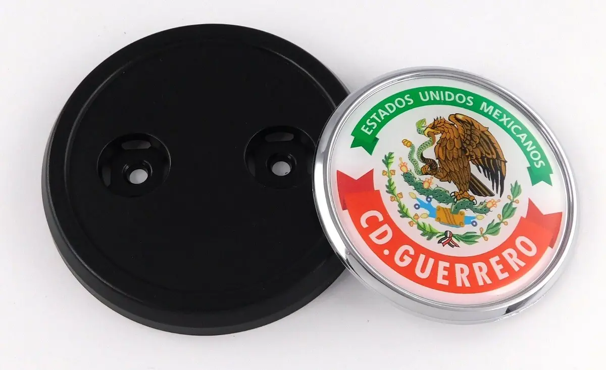 Cd. Guerrero Mexico Car Truck Grill Black Badge 3.5" Grille Chrome Emblem 1