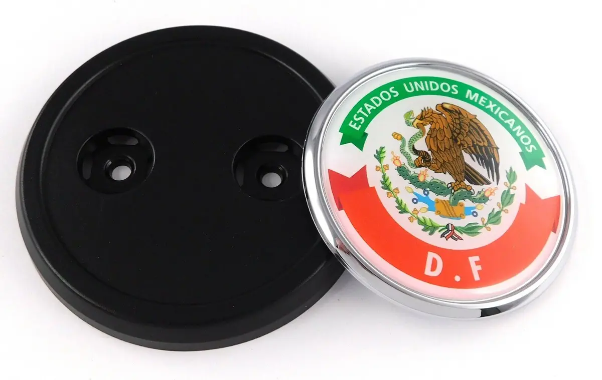 Df D.F Mexico Car Truck Grill Black Badge 3.5" Grille Chrome Emblem 1