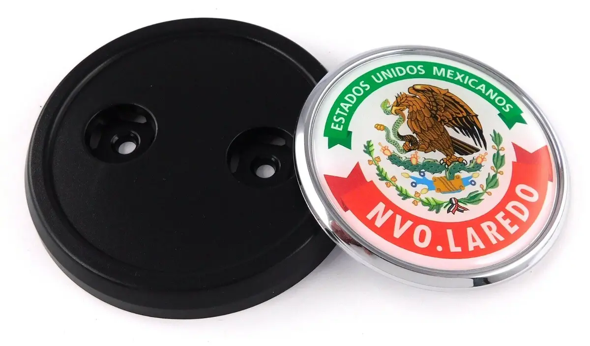 Nvo . Laredo Mexico Car Truck Grill Black Badge 3.5" Grille Chrome Emblem 1