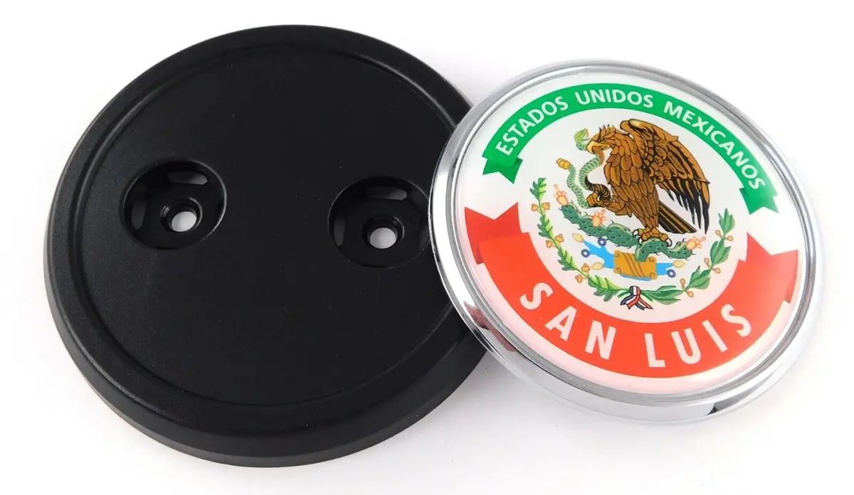 San Luis Mexico Car Truck Grill Black Badge 3.5" Grille Chrome Emblem 1