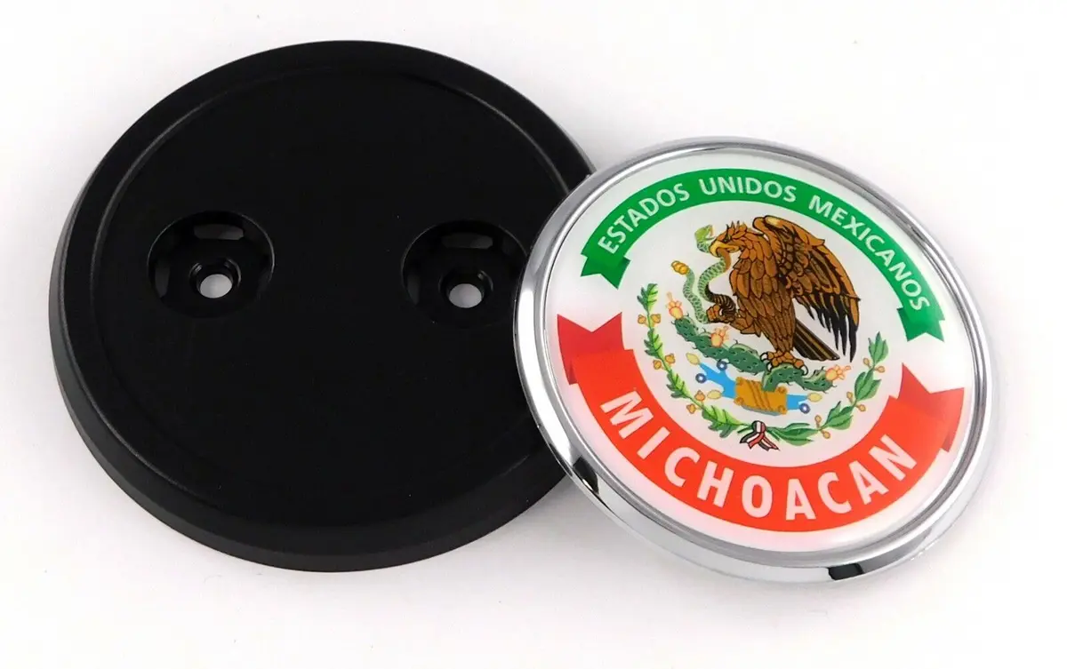Michoacan Mexico Car Truck Grill Black Badge 3.5" Grille Chrome Emblem 1